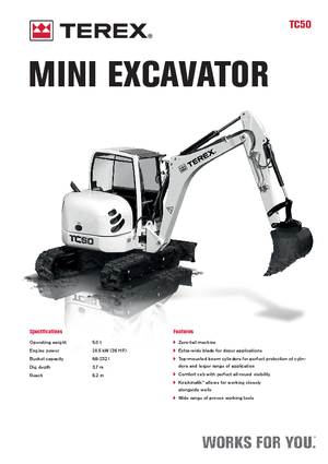 Міні-екскаватори Terex TC 50