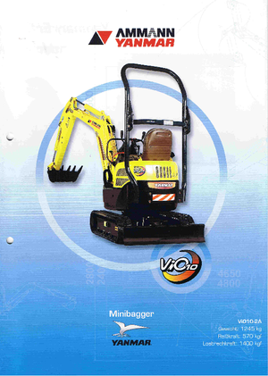 Міні-екскаватори Yanmar VIO 10-2 A