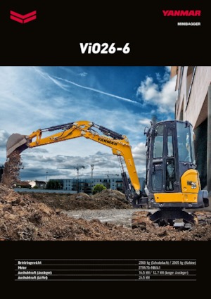 Міні-екскаватори Yanmar VIO 26-6 PR