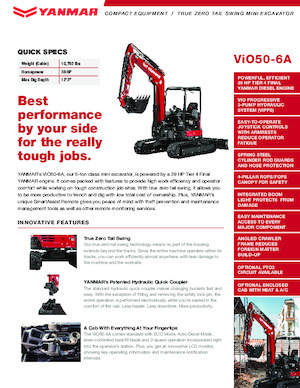 Міні-екскаватори Yanmar ViO50-6A