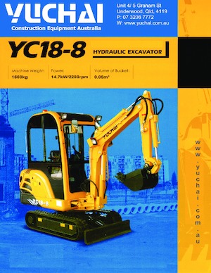 Міні-екскаватори Yuchai YC18-8