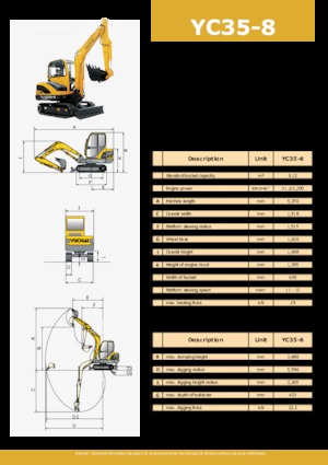 Міні-екскаватори Yuchai YC35-8