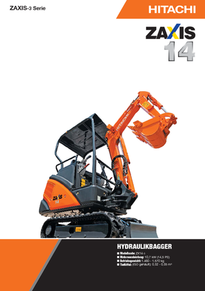 Міні-екскаватори Hitachi ZX 14-3