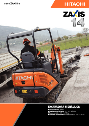 Міні-екскаватори Hitachi ZX 14-3