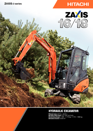 Міні-екскаватори Hitachi ZX 16-3