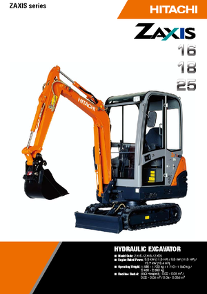 Міні-екскаватори Hitachi ZX 16