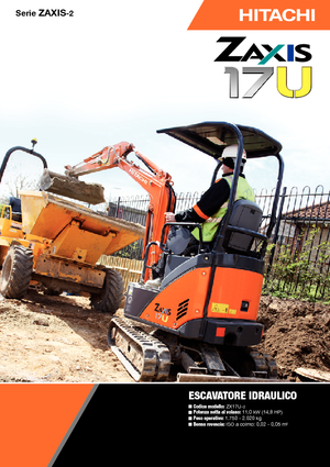 Міні-екскаватори Hitachi ZX 17 U-2