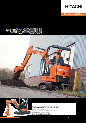 Міні-екскаватори Hitachi ZX26U-5