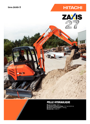 Міні-екскаватори Hitachi ZX 27-3