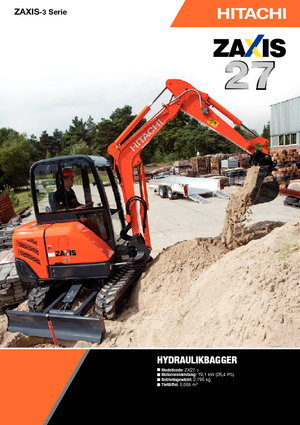 Міні-екскаватори Hitachi ZX 27-3