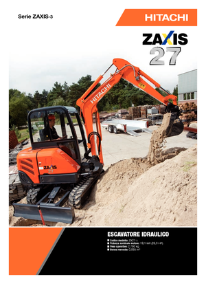 Міні-екскаватори Hitachi ZX 27-3