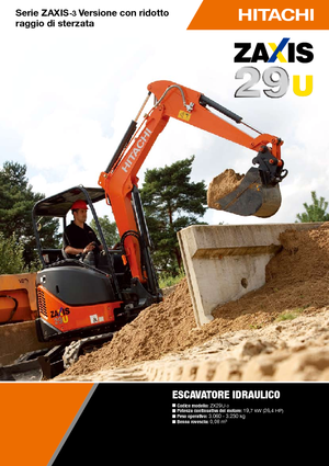 Міні-екскаватори Hitachi ZX 29 U 3