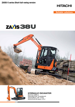 Міні-екскаватори Hitachi ZX38U-5A