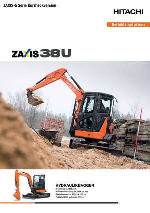 Міні-екскаватори Hitachi ZX38U-5A
