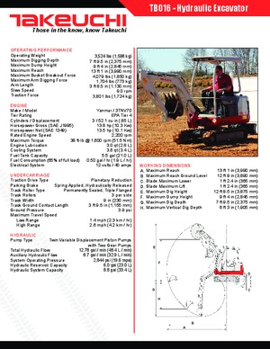 Міні-екскаватори Takeuchi TB 016 A