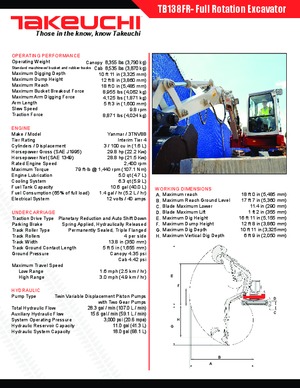Міні-екскаватори Takeuchi TB 138 FR
