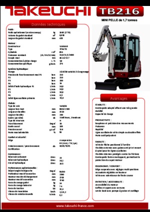 Міні-екскаватори Takeuchi TB216S