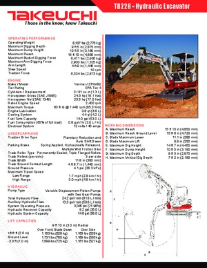 Міні-екскаватори Takeuchi TB 228 