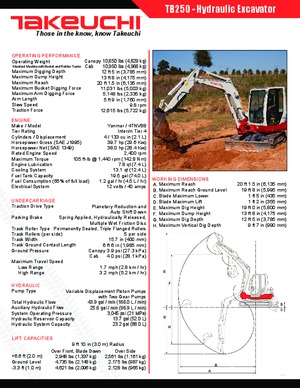 Міні-екскаватори Takeuchi TB 250