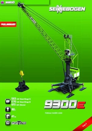 Пересувні крани – решітчаста стріла Sennebogen 9300e HMC