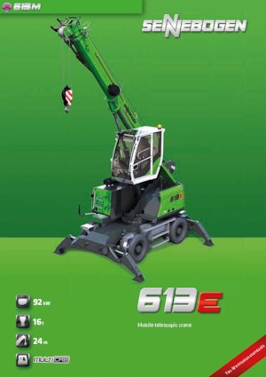 пересувні крани - телескопічна стріла Sennebogen 613 M