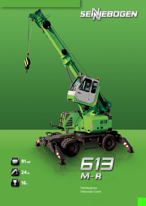 пересувні крани - телескопічна стріла Sennebogen 613 M
