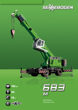 пересувні крани - телескопічна стріла Sennebogen 683 M
