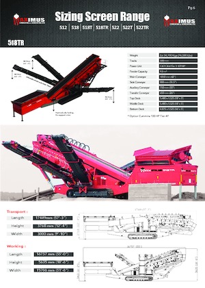 Пересувні грохоти Maximus 518 TR