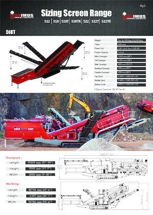 Пересувні грохоти Maximus 518T