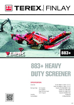 Пересувні грохоти Terex-Finlay 883+