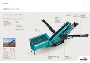 Пересувні грохоти Powerscreen Chieftain 1400