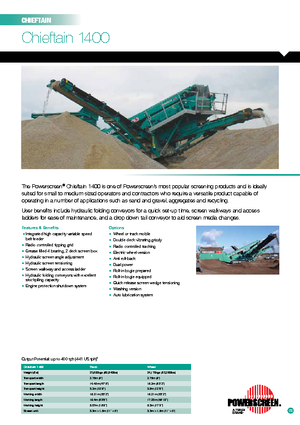 Пересувні грохоти Powerscreen Chieftain 1400