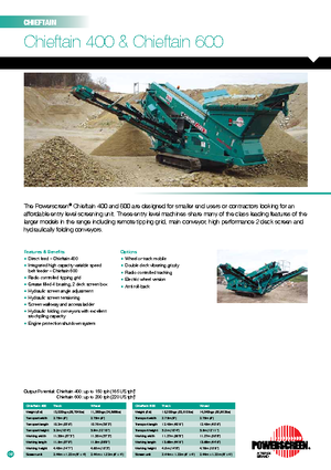 Пересувні грохоти Powerscreen Chieftain 400 Rad