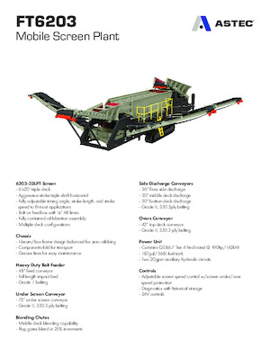Пересувні грохоти Astec FT6203CC
