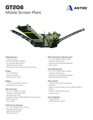 Пересувні грохоти Astec GT206