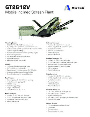 Пересувні грохоти Astec GT2612V