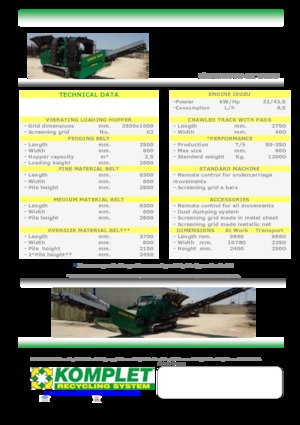 Пересувні грохоти Komplet KOMPATTO SC 5030 