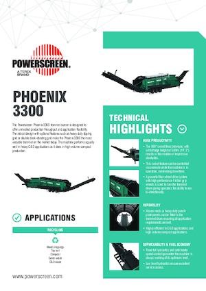 Пересувні сортувальні грохоти з барабаном Powerscreen Phoenix 3300