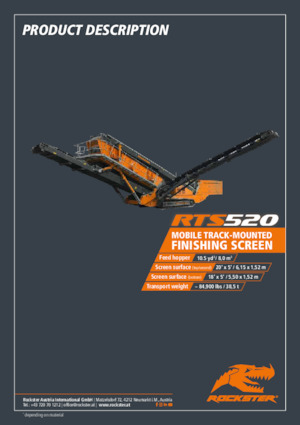 Пересувні грохоти Rockster RTS520