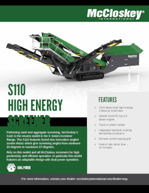 Пересувні грохоти McCloskey S110