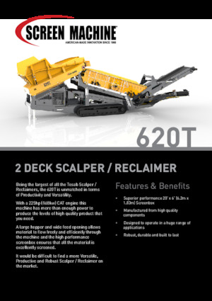 Пересувні грохоти Screen Machine Industries  Scalper 620T