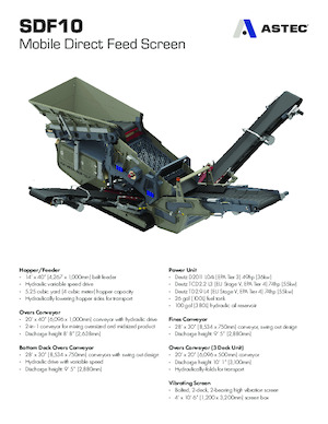 Пересувні грохоти Astec SDF10