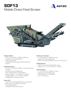 Пересувні грохоти Astec SDF13