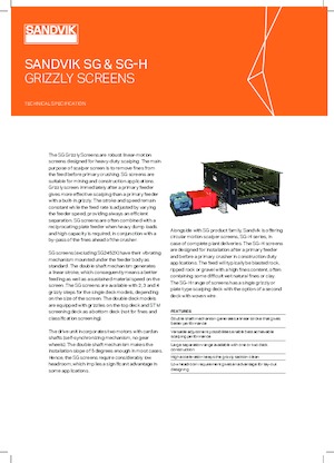 Пересувні грохоти Sandvik SG1841