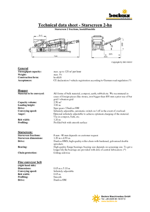 Пересувні грохоти Backers 2-ha