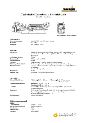 Пересувні грохоти Backers Sternsieb 3-sb