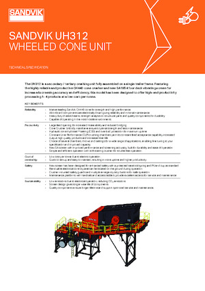 Пересувні грохоти Sandvik UH312
