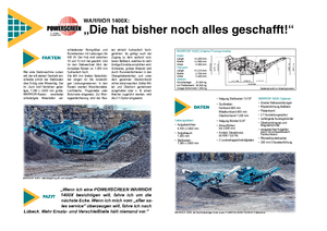 Пересувні грохоти Powerscreen Warrior 1400 X