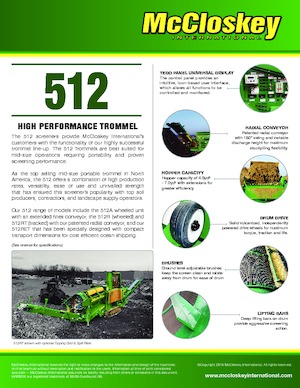 Пересувні сортувальні грохоти з барабаном McCloskey 512RET