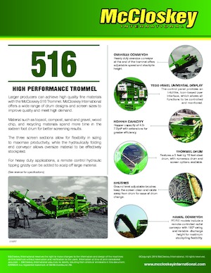 Пересувні сортувальні грохоти з барабаном McCloskey 616